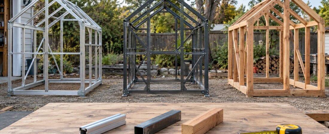Aluminum vs. Steel vs. Wood Greenhouse Frames